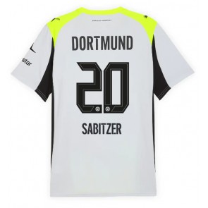 Borussia Dortmund Marcel Sabitzer #20 Venkovní Dres 2025-26 Krátký Rukáv